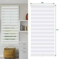 thumbnail image 5 of Royalcraft Cordless Zebra Blinds for Windows,35" W x 72" H White Dual Layer Zebra Roller Shades Blinds for Windows, Sheer or Privacy Light Control, Day and Night Window Shades for Living Rome, Office, 5 of 10
