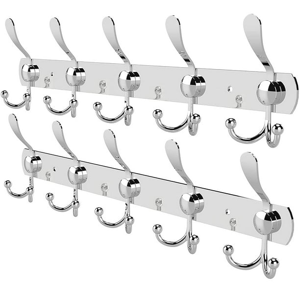 GlazieVault percheros de pared perchero de acero inoxidable 2 piezas percheros pesados ganchos de pared de armario perchero de pared barra de gancho Vhermosa OTTO LXL 0035 Bodega Aurrera en linea