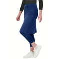 thumbnail image 4 of GceSteap Womens Tennis Skirts With Leggings Knee Length Stretchy Waisted Yoga Capri Pants Golf Long Skorts With Pockets Blue XL, 4 of 4