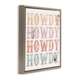thumbnail image 4 of Vintage Howdy Rainbow Text Brown Framed Floater Canvas Wall Art, design by Kim Allen, 4 of 10