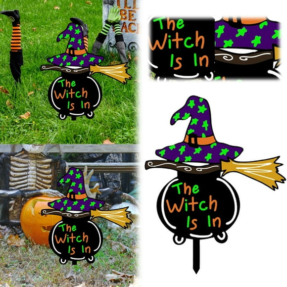 ⚡ Big Sale ! Halloween Witch Yard Decor Garden Decor Stake Yard Outdoor Status Stake Decor Decorative Stakes Outdoor Decorations For Garden Yard Patio Fall