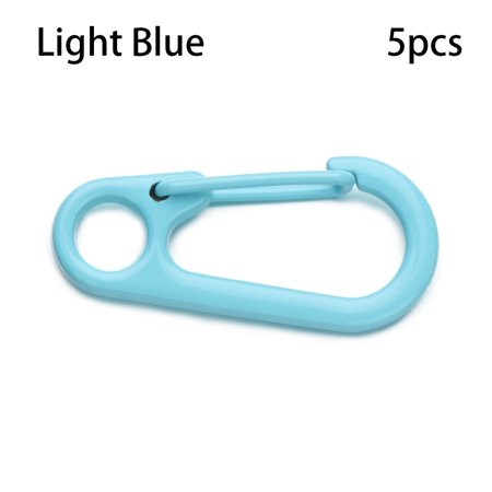 5pcs 31.5*14mm Zinc Alloy Hooks Push Trigger Plated Gate Carabiner Purses Handbags Bag Belt Buckle Snap Clasp Clip Spring Buckles LIGHT BLUE
