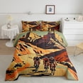 thumbnail image 2 of Feelyou Outdoor Cycling Queen Comforter Set for Teens, Speed Sports Lover Bedding Sets, Countryside Mountain Reversible Bedding Comforter Set, Ultra Soft Bedroom Decor, 3 Pieces, 2 of 8