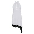 thumbnail image 2 of TiaoBug Big Girls Flower Applique Lyrical Dance Dress 6-16T Sleeveless High-Low Skirt Leotard Ballet Dance Dress White 16, 2 of 5