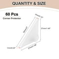 thumbnail image 2 of Uxcell 60Pcs Triangle Glass Corner Protector, 0.12 Inch Plastic Glass Table Corner Protector Transport Corner Guard for Glass, Ceramics, Wood, and Steel(Rounded Corner, Clear), 2 of 6