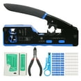 thumbnail image 1 of RJ45 Crimp Tool Kit All in One Pass Through Crimping Tool for Cat5e Cat6 Cat6a, 1 of 7