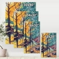 thumbnail image 4 of Designart Landscape With River In Autumn Forest Sunset Canvas Wall Art, 4 of 4