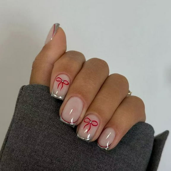 Huhudde Press on Nails,Fake Nails Stick Glues on Nails False Nails Acrylic Nails Artificial False Nails for Nails Art Designs