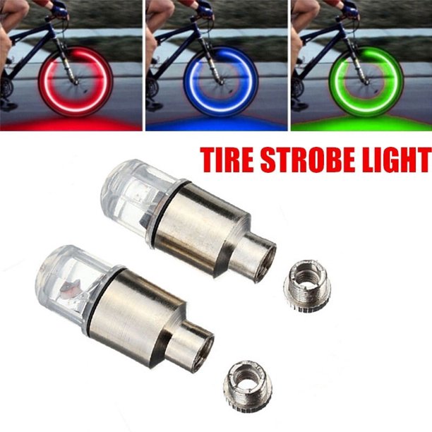 2 Luces Led Flash Para Motocicleta Ciclismo Bicicleta Rueda Neumático Válvula De Tapa De Radio RGB Color De Puerta Del Coche huangjie unisex
