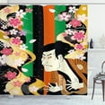 thumbnail image 1 of Ambesonne Kabuki Shower Curtain, Actor Sakura Blooms, 69"Wx70"L, Multicolor, 1 of 3