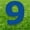 Blue, variant on 20 x 15 in. Number 9 Yard Sign, Red