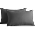 thumbnail image 2 of Parkdale Set of 2 Ultra Soft Microfiber Zippered Pillow Cases (Queen, Dark Grey), 2 of 7