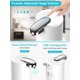 thumbnail image 2 of Dispensador de jabón automático, dispensador de jabón espumoso sin contacto de 400 ml con volumen de espuma ajustable en 4 niveles, dispensador de jabón de manos eléctrico recargable montado en la, 2 of 7