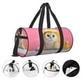 thumbnail image 5 of Xecao A Funny Cat print Round Travel Duffel Bag is a foldable gym bag with an inner pocket, perfect for travel sports, 5 of 8