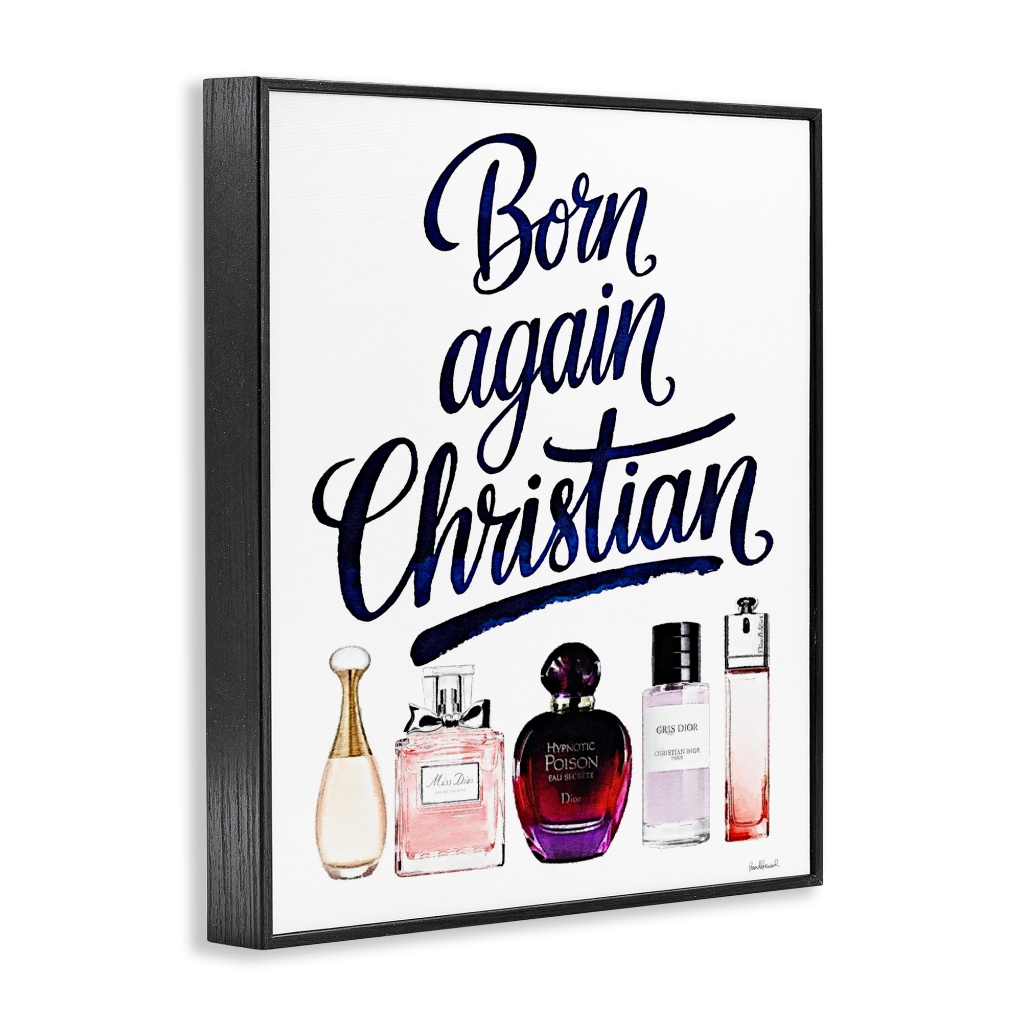 Born Again Christian Skincare Black Framed Giclee Art, design by Amanda Greenwood