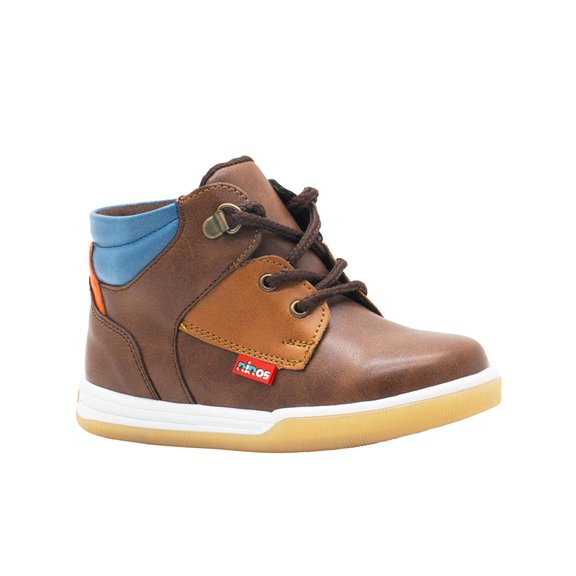 Bota Para Niño Color Café Super Ligeras Outfit Moda caqui 15.5