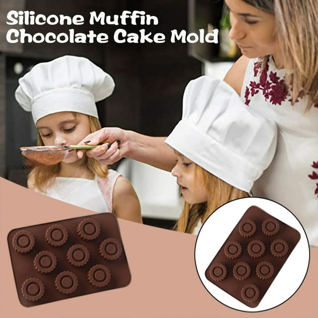 Yhmxh Kitchen Gadgets Baking Supplies Cake Decorating Supplies Baking Tools Flower 9 Holes for Chocolate Cake Jelly Pudding Soap Round Shape Chocolate Mold