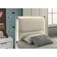 thumbnail image 5 of Glam Pearl White Twin Bed Frame w/ LED & Trundle - Bedroom Furniture - Fabric/Wood - Modern Design - 42.5"W x 80.5"L - Bedroom, 5 of 7
