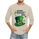 thumbnail image 2 of Camisetas de Manga Larga para Hombres, Día de San Patricio Impreso 3/4 Manga Camiseta de Fitness, Mezcla de Algodón Casual, 2 of 9