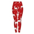 thumbnail image 4 of purcolt Ugly Christmas Leggings for Women No See Through High Waisted Buttery Soft Reindeer Printed Holiday Tights, 4 of 9