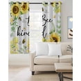 thumbnail image 2 of Sunflower Floral Blackout Curtains for Bedroom Living Room Darkening Curtains 54 Inch Long Farmhouse Pastoral Daisy Bees Botanical Short Curtain for Small Window Treatment Grommet Drapes 42"x54"x2, 2 of 9