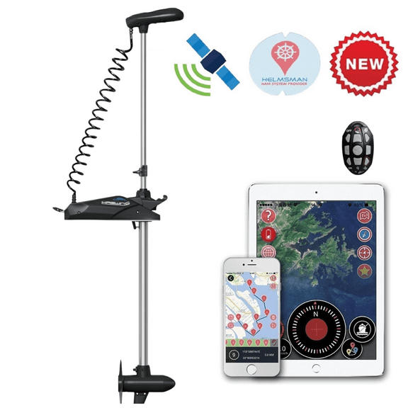 HASWING OUTDOOR Electric Trolling Motor 24V 60" 80lbs Cayman GPS Anchor Cruise Control Navigation Shaft Bow Mount Fishing Boat Saltwater Freshwater with Wireless Remote Controller
