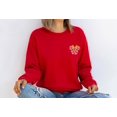 thumbnail image 5 of Moonlight Apparel Embroidered Floral Heart Bow Sweatshirt for Women Stitched Design Not Printed Minimalist Casual Crewneck Pullover, 5 of 7