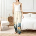 thumbnail image 6 of Lsque Floral Mountain Landscape Print Women's Pajama Pants, Lounge Pant - Comfortable Home Wear,Elastic Waistband, Stylish Design-Large, 6 of 9