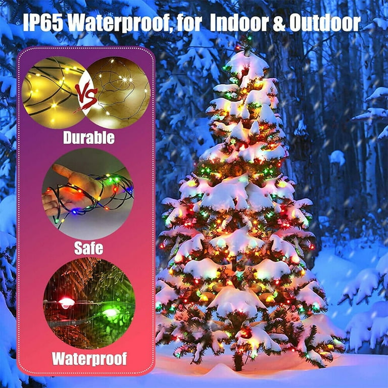 Christmas Tree Lights Remote Control Waterproof LED String Lights for Xmas  Tree Holiday Party Light Strip Christmas Decoration - AliExpress