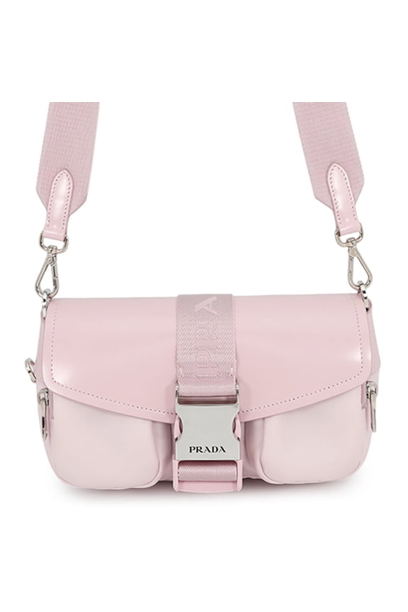 Pre-Owned Prada Shoulder Bag Re-Nylon Nylon Brushed Leather 1BD295 PRADA Handbag