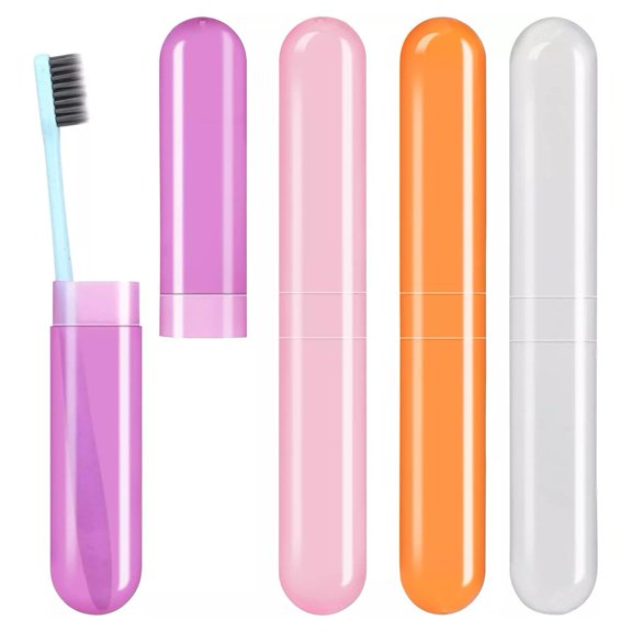 4 Pack Toothbrush Case Travel Toothbrush Holder Portable Toothbrush Case
