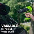 thumbnail image 6 of Greenworks PowerAll 24V 12" String Trimmer and 270CFM Handheld Blower Combo Kit, with (1) 3.0 Ah USB-C Batteries, 30W Charger, CKS122A3, 6 of 19