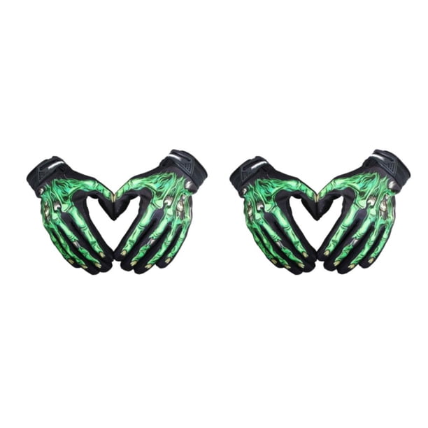 Sonducket Guantes multifuncionales para ciclismo de motocicleta, transpirables y ligeros, cómodos, de nailon, resistentes al viento, verde L verde l 2Conjunto