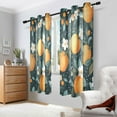 thumbnail image 2 of Yayeee Window Curtains Set of 2 for Living Room Light Filtering 63"x42", Green Oranges, 2 of 7