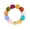 Colorful, variant on Bead Bracelet for Women Resin Elastic Stretch Chunky Bracelet