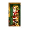 thumbnail image 2 of Kumdkd 35 x 72 inch Christmas Door Cover - Santa Claus Design, Durable Polyester, Easy to Install & Versatile for Doors/Walls/Table‌, 2 of 5