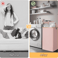 thumbnail image 6 of Sortora Laundry Hamper with Lid, 110L Large Laundry Basket with Removable Bag, Collapsible Tall Laundry Bin, Dirty Clothes Hamper for Laundry Room, Bathroom, Bedroom, Dorm, Pink, 6 of 6