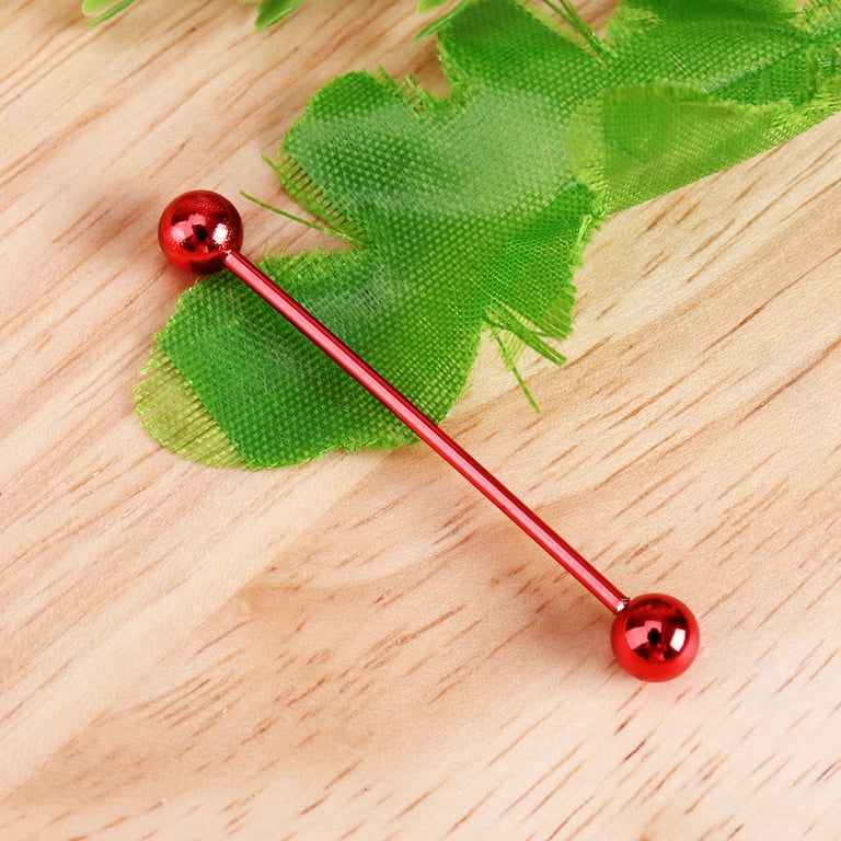 Allergy Free Stainless Steel Industrial Barbell Piercing Jewelry Piercing Earring Ear Bone Earring Red