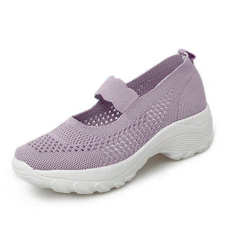 

Cathalem Sneaker Laces Women Summer Sport Hollow Fashion Slip Women s Shoes Out Wedge On Mesh Advantage Sneaker - Women s 7 Pink 7