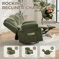thumbnail image 6 of Ataucjin Oversized Recliner Glider Recliner Chair,360° Swivel Rock Recliner Chairs Single Sofa with Vibration Massage and Heating for Living Room/Bedroom, 6 of 8