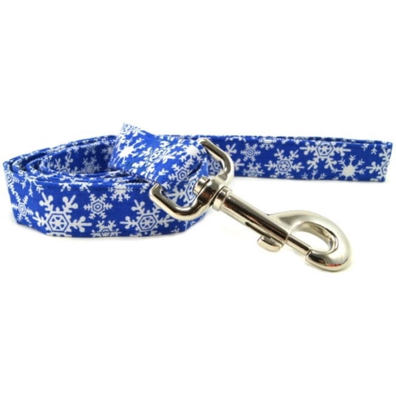 Blue Snowflakes Dog Leash - Size - Mini