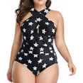 thumbnail image 3 of Women's Swimsuits One Piece Tummy Control Front Cross Backless Swimsuit Bathing Suit, 3 of 5