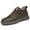 Khaki, variant on Men's Invisible Height Increasing Elevator Shoes Lace-up Casual Fashion Leather Sneakers Dress Shoes -2.36 Inches Taller
