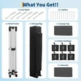thumbnail image 7 of 10x20 Pop Up Canopy  with 2 Sidewalls Heavy Duty Outdoor Canopy Tent with Portable Roller Bag - 3 Adjustable Height, 4 Weight Bags, 8 Stakes & 6 Guy Ropes, 7 of 7