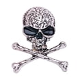 thumbnail image 1 of Qarigey Broche de calavera de estilo Punk, broches encantadores de tibias cruzadas para mujer, bisutería de moda para el Día de San Valentín, Pascua, Accesorios de disfraces Plata Qarigey  AP004648-01, 1 of 6