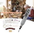 thumbnail image 4 of Cordless Portable  Tool Set Mini Cordless Grinder Handheld Rechargeable Electric Drill USB Charging 5-Speed with Multiple Attachments LED Light for Cutting Sanding Engraving, 4 of 7