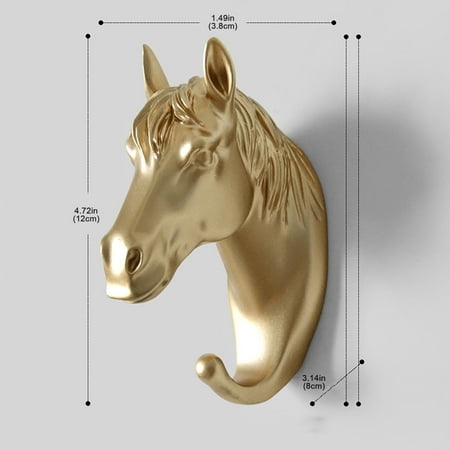 

Couch Storage Bag Closet Organizer Creative Non-punch Coat Hook Sticky Hook Decorative Hook Creative Animal Head Wall Hanging Deer Head Hook Gold