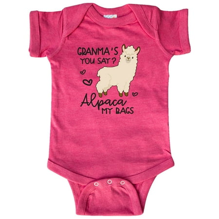 

Inktastic Granma s You Say Alpaca My Bags Gift Baby Boy or Baby Girl Bodysuit