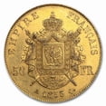 thumbnail image 2 of 1855-1859 France Gold 50 Francs Napoleon III AU, 2 of 2