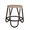 thumbnail image 3 of Bengkok Round Dark Brown Natural Woven Rattan Side Table by East at Main 16"Diameter x 20.5"Height, 3 of 5